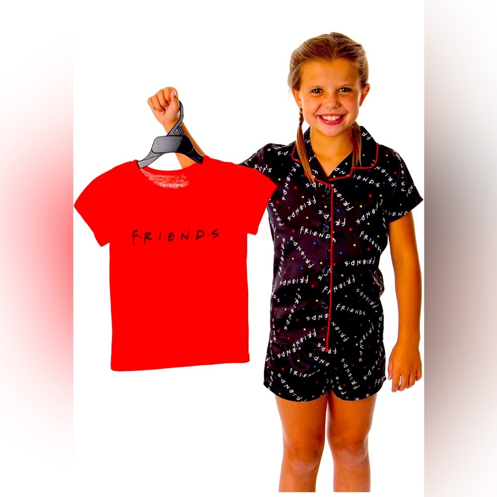 Friend TV Show Girl’s 3 Piece Pajama Size 8